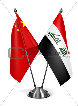 China and Iraq - Miniature Flags.