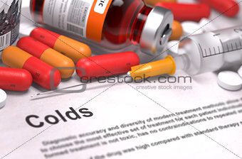 Diagnosis - Colds. Medical Concept.