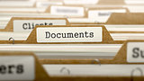 Documents Concept with Word on Folder.