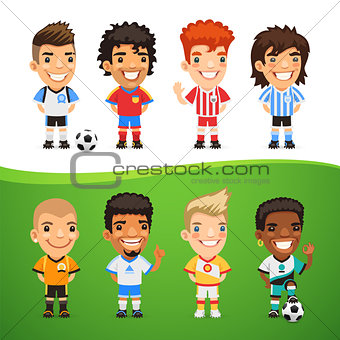 Cartoon International Soccer Players Set