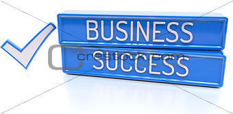 Business Success - 3d banner, isolated on white background