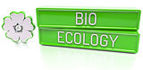 Bio Ecology - 3d banner, isolated on white background