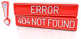 Error 404 Not Found - 3d banner, isolated on white background