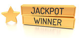 Jackpot Winner - 3d banner, isolated on white background