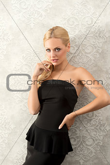 blond young elegant woman