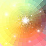 Abstract colorful background with sun
