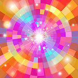 Abstract colorful background with sun