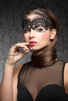 Woman with mask