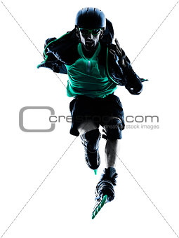 man Roller Skater inline  Rollerblades silhouette