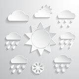 Weather icons white background