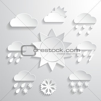 Weather icons white background