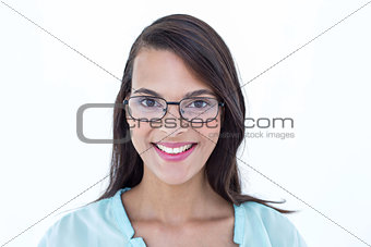 Pretty woman smiling at camera