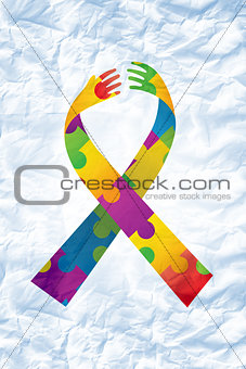 Composite image of autism ribbon