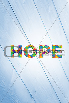 Composite image of autism message of hope
