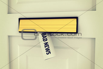 Bad news against letter through post box