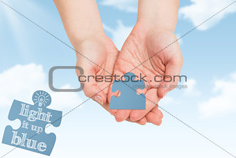 Composite image of hands presenting