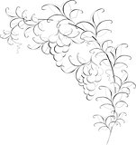 Black and white pattern of branches with grapes. EPS10 vector illustration