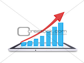 Tablet with graph
