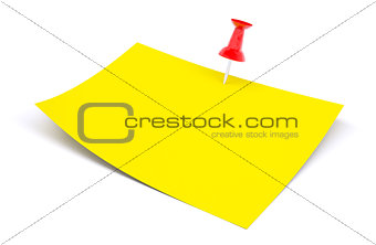 Sticker fasten with red pin