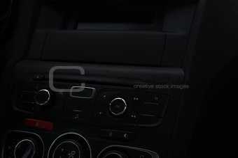 Car front panel with buttons