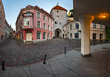 Tallinn Down Town and Tower Gate to the Upper Town, Tallinn, Est