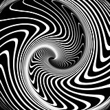 Vortex illusion. Op art abstraction.
