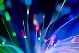 optical fibres abstract blurred technology background