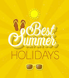 Best Summer Holidays typographic design.