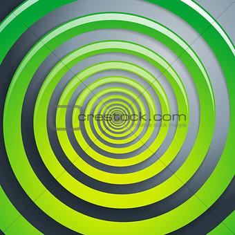Green spiral and gray background graphic illustration