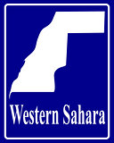 silhouette map of Western Sahara