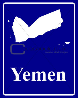 silhouette map of Yemen