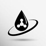 chemical icons icon drop water element formula symbol atom gene.