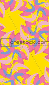 Seamless Crescents Over Yellow