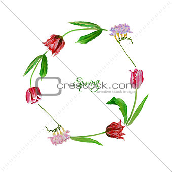 Wreath with tulips-01