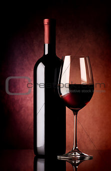 Red wine on vinous background