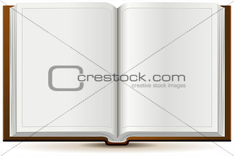 An open book in hardcover