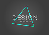 Neon triangle design element
