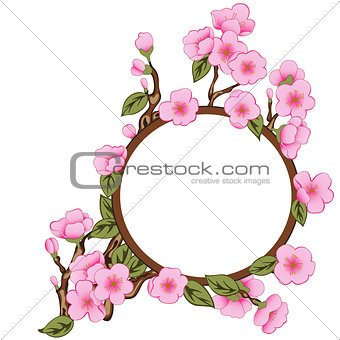 Floral Frame With Sakura