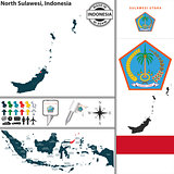 Map of North Sulawesi, Indonesia