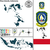 Map of Riau Islands, Indonesia