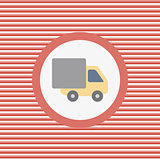 Truck color flat icon