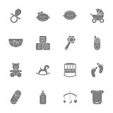Baby silhouette icons set
