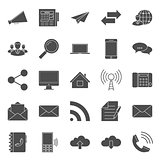Comunication and web silhouettes icons set