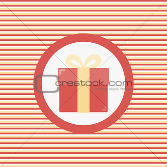 Giftbox color flat icon