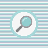 Magnifying glass color flat icon