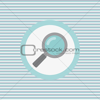 Magnifying glass color flat icon