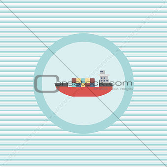 Ship color flat icon