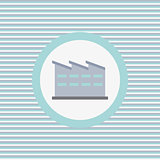 Warehouse color flat icon
