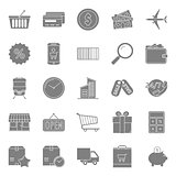 Sales and shopping silhouettes icons set