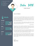 Modern cover letter with design elements